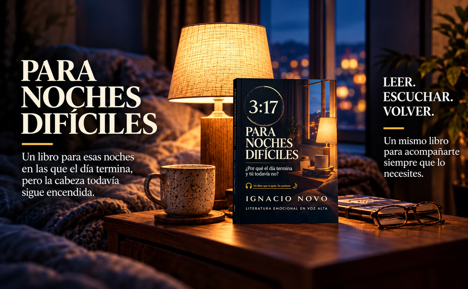 Para noches difíciles: un libro para esas noches en las que el día termina, pero la cabeza todavía sigue encendida. Leer. Escuchar. Volver.
